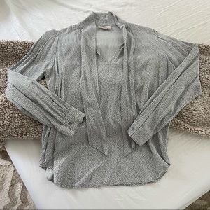 LOFT tie neck blouse - SIZE M